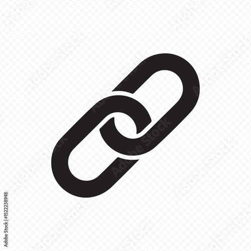 Connected link symbol flat design graphic illustration Vector
