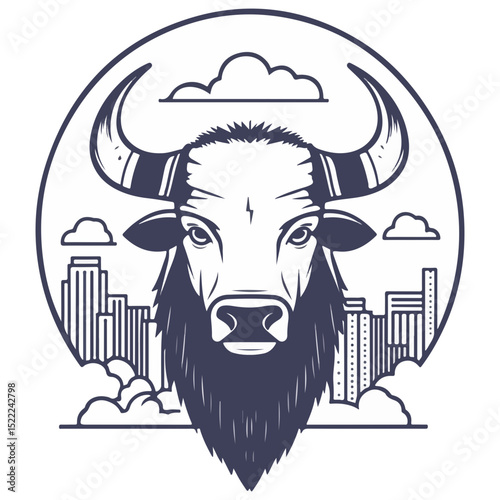 buffalo, animal, vector, transparent background, cattle, isolated, mammal, cute, nature, agriculture, livestock, farm
