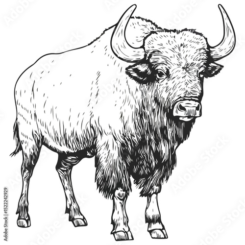 buffalo, animal, vector, transparent background, cattle, isolated, mammal, cute, nature, agriculture, livestock, farm