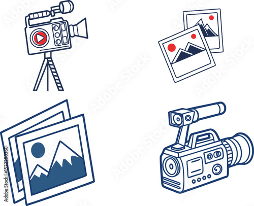Video and image icon set