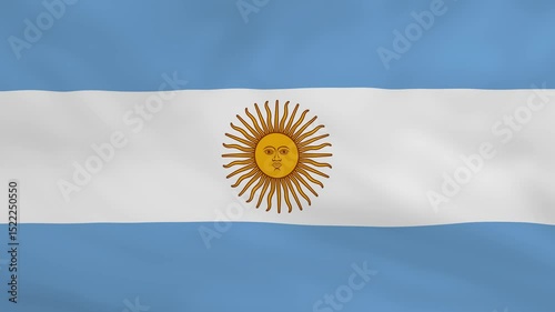 Waving Argentina Flag in the Wind – 4K Slow Motion Footage. 