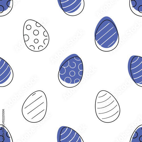 Funky Egg Seamless Pattern – Playful Breakfast-Themed Design with Repeating Eggs