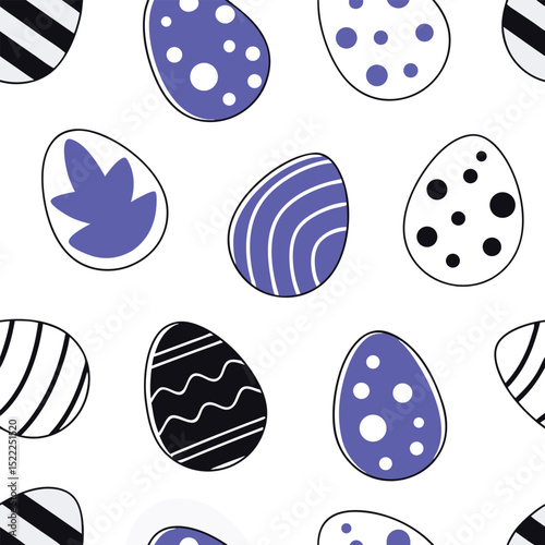 Funky Egg Seamless Pattern – Playful Breakfast-Themed Design with Repeating Eggs