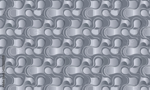 Satin Steel Puzzle: Abstract Mechanical Seamless Background