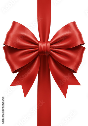 Isolated Bow And Ribbon Ornament Red Holiday Celebration Transparent Png