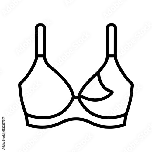Nursing bra icon in outline style
