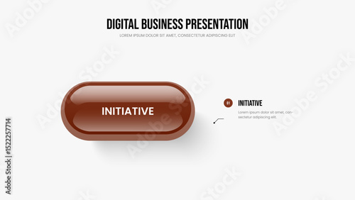 Product Report One Step Infographic Slideshow Template. Company Insight 1 Element Diagram Slide Layout. Project Campaign Frame Design Vector Illustration.