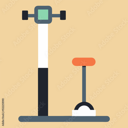 Floor Standing E-bike Charging Point illustration Isolated Stable Design