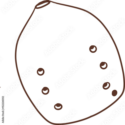 Hun korean music instruement outline style clipart