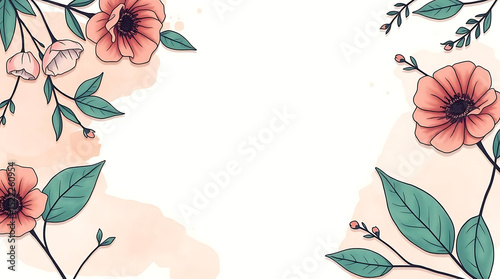 Botanical floral line art – Minimal design for weddings
