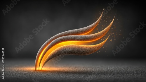 charcoal gray background with elegant copper flowing lines and metallic shine