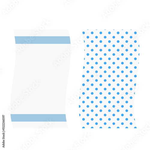 Two Japanese Style Tenugui Towels Illustration