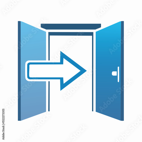Vector entry sign for public and commercial building areas