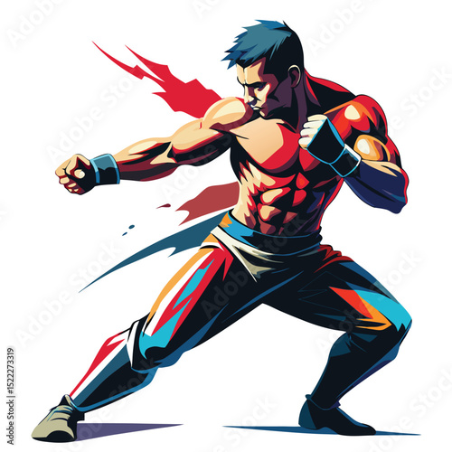 Athlete training martial arts fighter combat sport fitness
