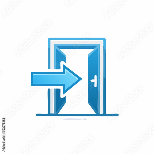 Vector entry sign for public and commercial building areas