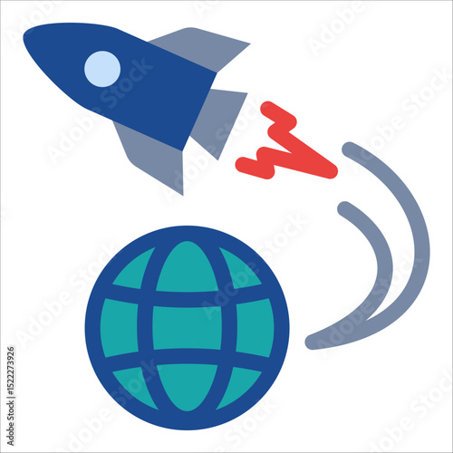 Space Exploration  Icon Element For Design