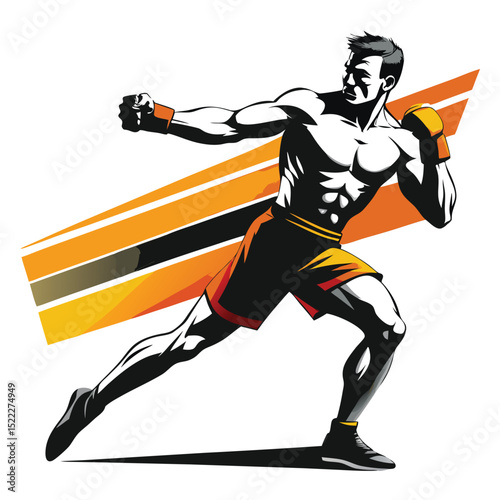 Boxer training fitness workout sport gym exercise fighting