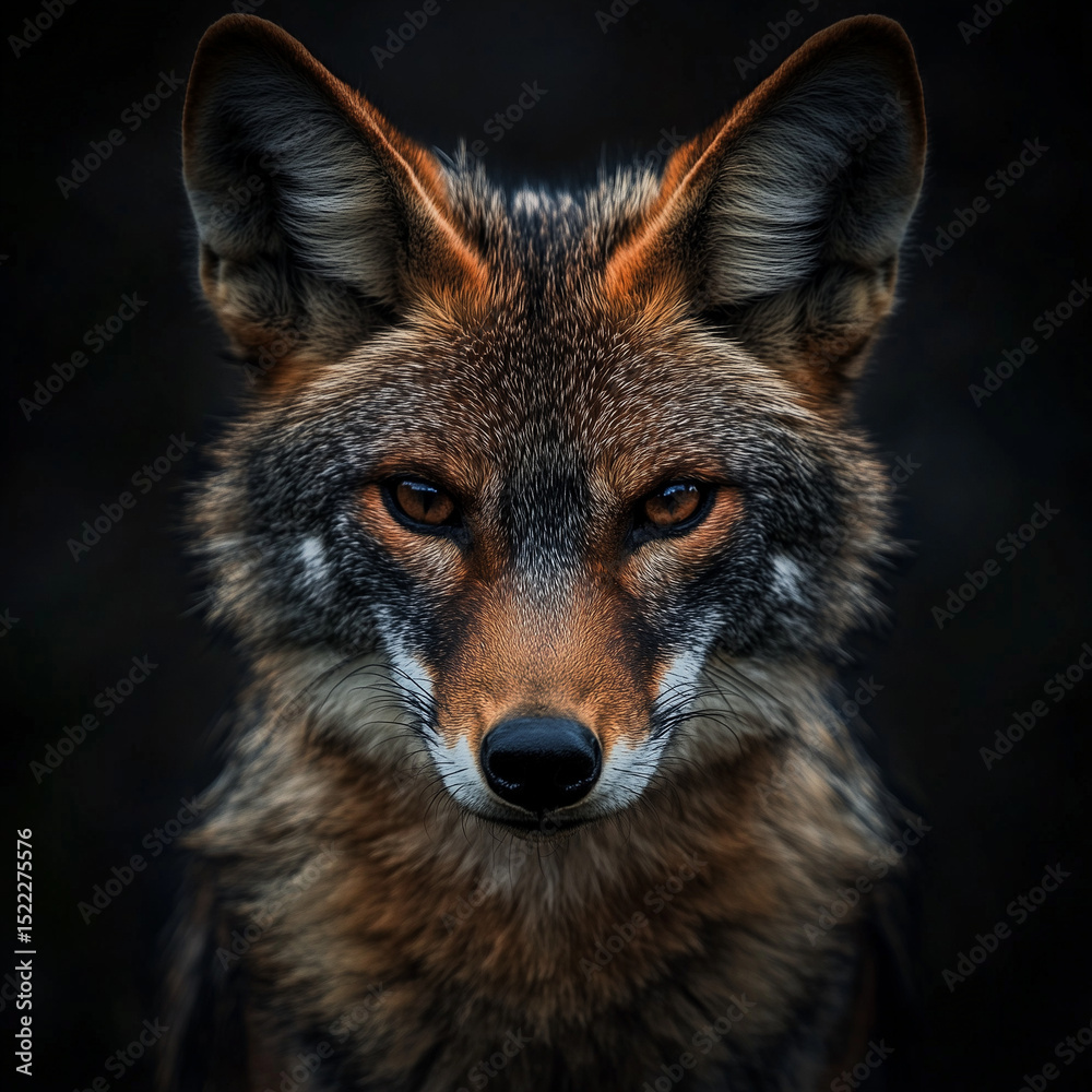 Obraz premium jackal, animal, illustration, background, wolf, wild, wildlife, mammal, canine, predator, carnivore, zoo, canis, nature