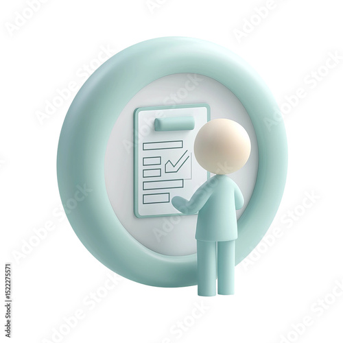 A person and checklist icon shows in a illustrative way, perfect for business and to show project completed.
