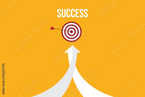 Teamwork goal achievement, motivation to success.