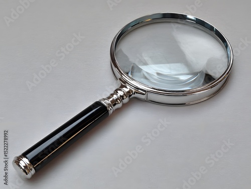 Magnifying glass on surface