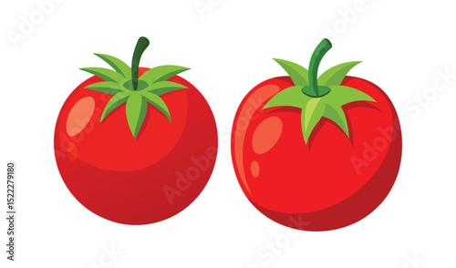 A single, ripe red tomato isolated on a white background, showcasing its fresh and healthy nature