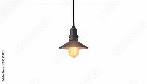Modern minimalist industrial lamp with filament bulb, sleek design