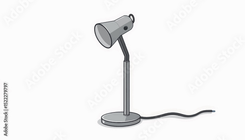 Minimalist lamp design in white space, modern elegance