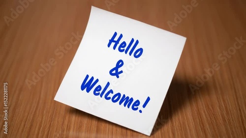 A Warm Welcome Message on a Sticky Note Awaiting Your Arrival