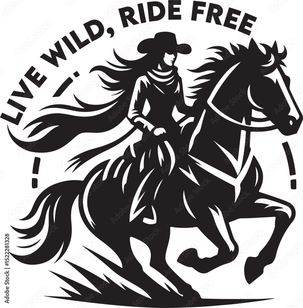 Fototapeta premium Cowgirl eps design, Cowgirl vector design, Cowgirl vector eps, Cowgirl cut files, Cowgirl boots, Cowgirl Cap