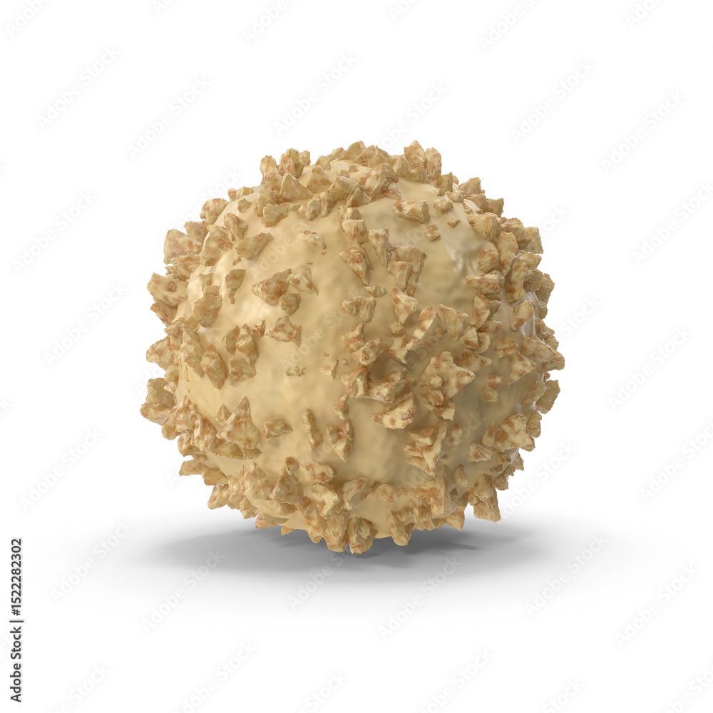 Obraz premium White Chocolate Truffle with Crushed Nuts isolated on transparent background
