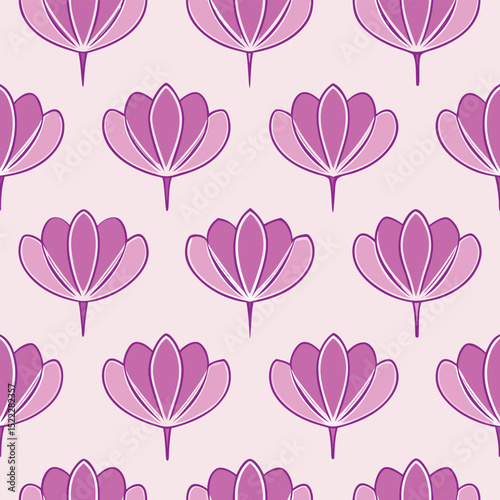 Vector Sweet Pea Flowers Seamless Pattern – Delicate Floral Repeat Design for Fabric and Decor