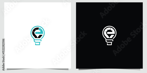 Elegant letter E lightbulb logo design conveying a sense of creativity