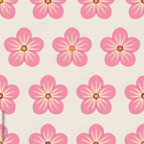 Vector Sweet Pea Flowers Seamless Pattern – Delicate Floral Repeat Design for Fabric and Decor