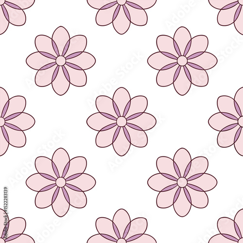 Vector Sweet Pea Flowers Seamless Pattern – Delicate Floral Repeat Design for Fabric and Decor