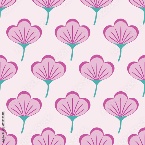 Vector Sweet Pea Flowers Seamless Pattern – Delicate Floral Repeat Design for Fabric and Decor