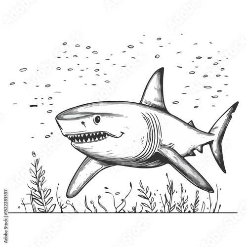 shark, underwater animal, vector, transparent background, icon, fish, sea, animal, isolated, ocean, underwater, predator, danger, wildlife, marine, dangerous, fin, nature, symbol