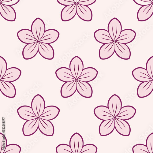 Vector Sweet Pea Flowers Seamless Pattern – Delicate Floral Repeat Design for Fabric and Decor