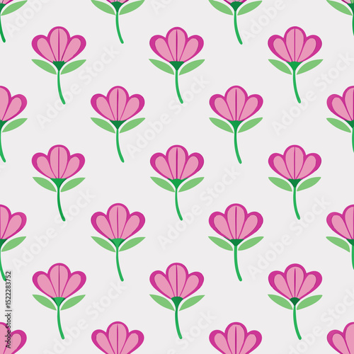 Vector Sweet Pea Flowers Seamless Pattern – Delicate Floral Repeat Design for Fabric and Decor