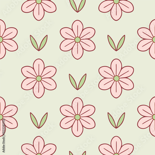 Vector Sweet Pea Flowers Seamless Pattern – Delicate Floral Repeat Design for Fabric and Decor