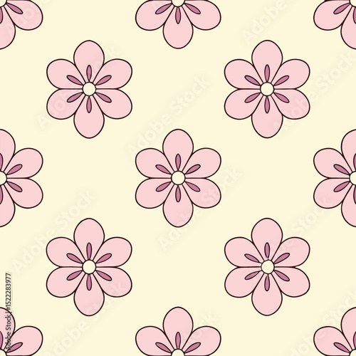 Vector Sweet Pea Flowers Seamless Pattern – Delicate Floral Repeat Design for Fabric and Decor