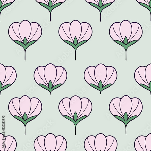 Vector Sweet Pea Flowers Seamless Pattern – Delicate Floral Repeat Design for Fabric and Decor