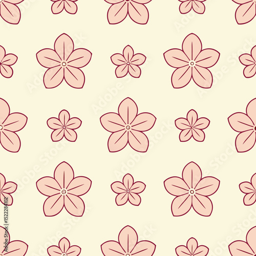Vector Sweet Pea Flowers Seamless Pattern – Delicate Floral Repeat Design for Fabric and Decor