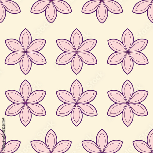 Vector Sweet Pea Flowers Seamless Pattern – Delicate Floral Repeat Design for Fabric and Decor