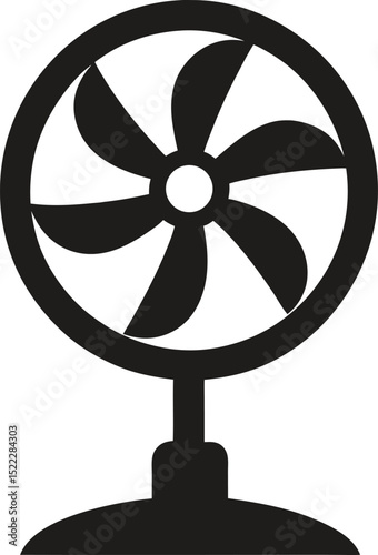fan on a black background