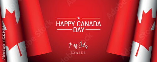 Canada day vector banner, greeting card