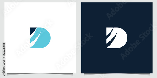 Abstract Letter D Logo Concept for Business Identity and Branding Design
