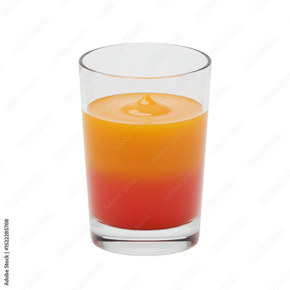 Isolated Transparent Glass with Orange Red Drink Cocktail Illustration Isolated Transparent Glass with Orange Red Drink Cocktail Illustration