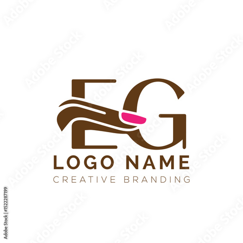 Letter EG logo, modern logo design 