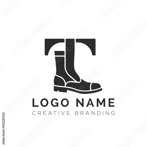 Letter T shoes logo